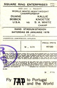 Kalie Knoetze vs Duane Bobick - African Ring