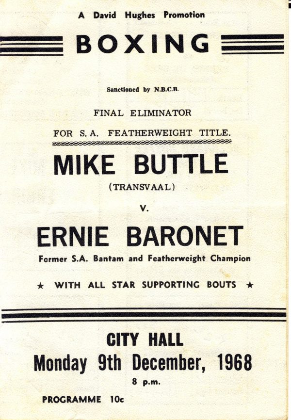 Mike Buttle vs Ernie Baronet - African Ring