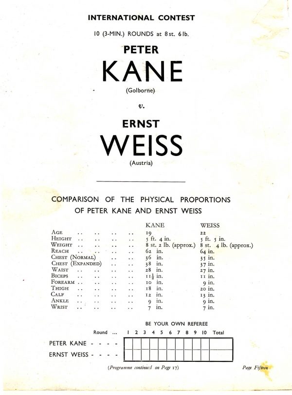 Pater Kane vs Ernest Weiss - African Ring