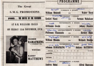 Soloman Ramafikeng vs Blakney Matthews - African Ring