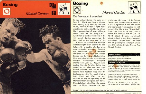 Marcel Cerdan - African Ring