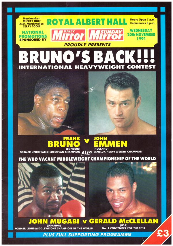 Frank Bruno vs Emmen - African Ring