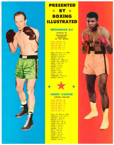 Muhammad Ali vs Henry Cooper Boxing Illustrated flyer