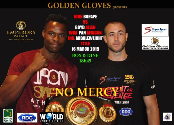 JOHN BOPAPE VS BOYD ALLEN WBA PAN AFRICAN TITLE - JOHN BOPAPE VS BOYD ALLEN WBA PAN AFRICAN TITLE - African Ring