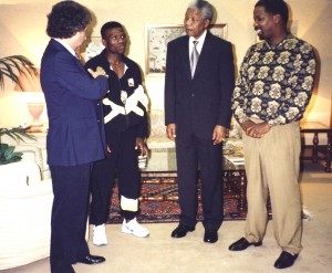 rodney Berman, Vuyani Bungu, Nelson Mandela, Mzi Nguni - African Ring