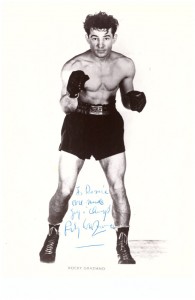 AFR Rocky Graziano inscribed signature